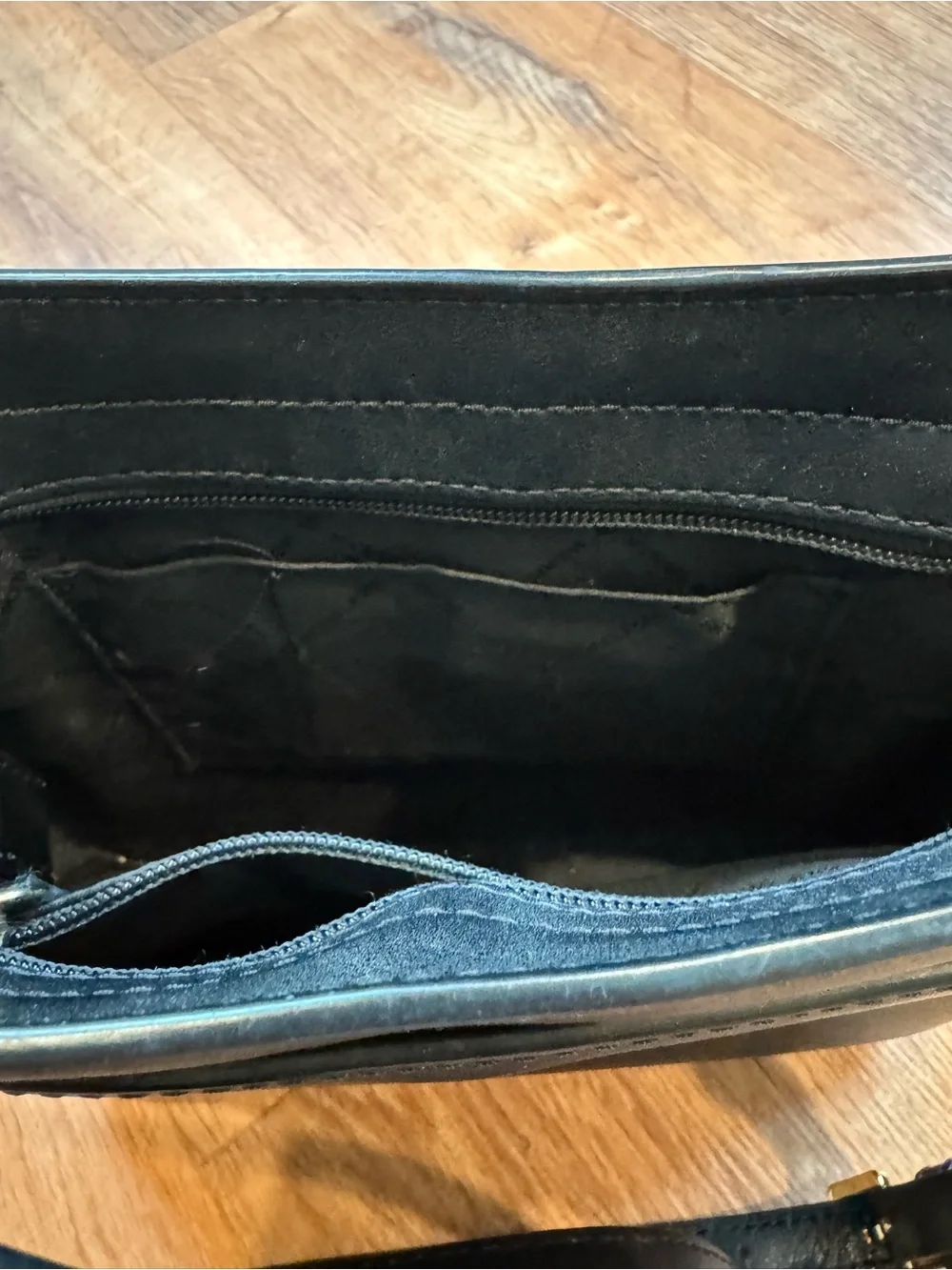 Michael Kors Black Leather Square Crossbody with Front Pocket